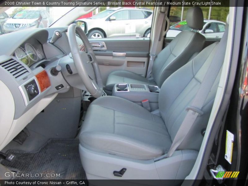 Brilliant Black Crystal Pearlcoat / Medium Slate Gray/Light Shale 2008 Chrysler Town & Country Touring Signature Series