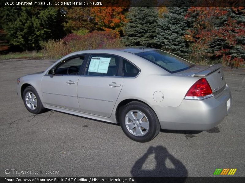 Gold Mist Metallic / Neutral 2010 Chevrolet Impala LT