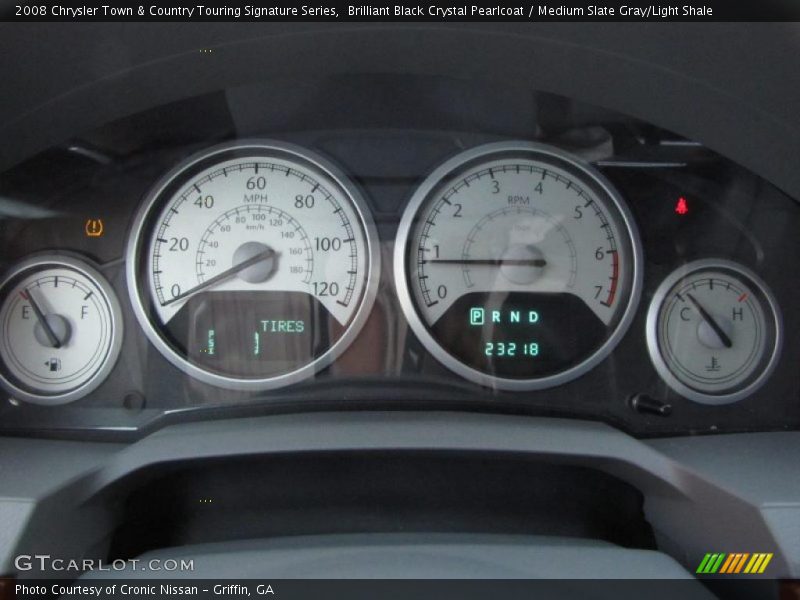 Brilliant Black Crystal Pearlcoat / Medium Slate Gray/Light Shale 2008 Chrysler Town & Country Touring Signature Series