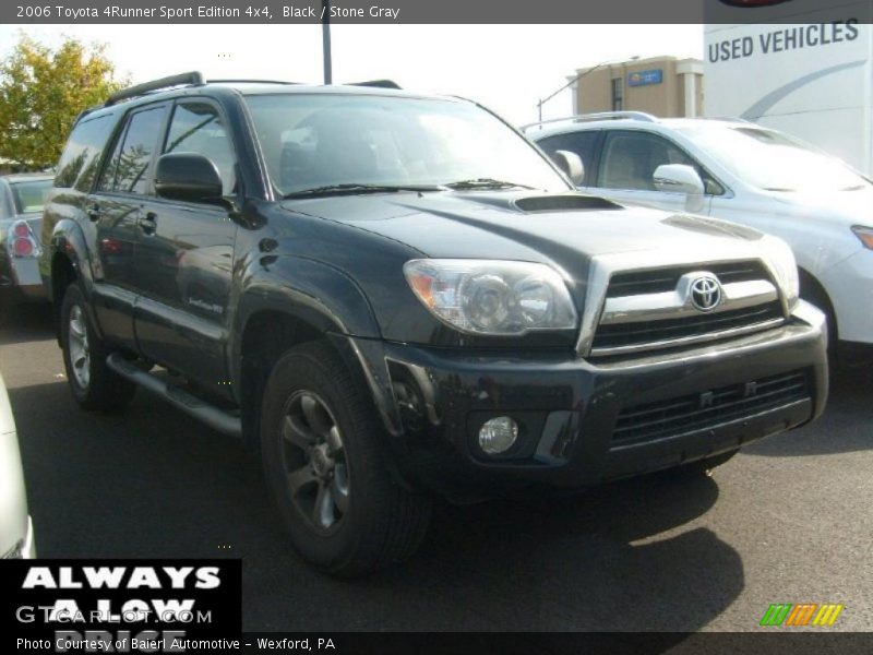 Black / Stone Gray 2006 Toyota 4Runner Sport Edition 4x4