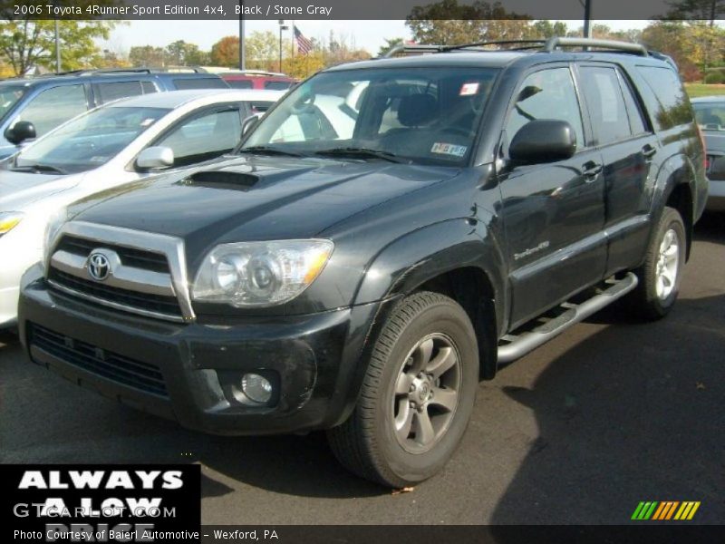 Black / Stone Gray 2006 Toyota 4Runner Sport Edition 4x4