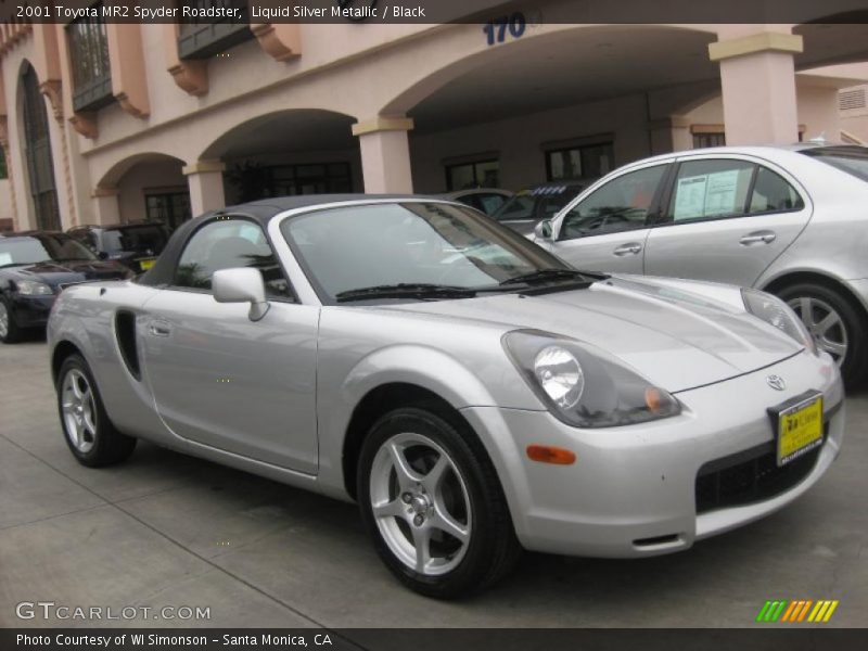 Liquid Silver Metallic / Black 2001 Toyota MR2 Spyder Roadster