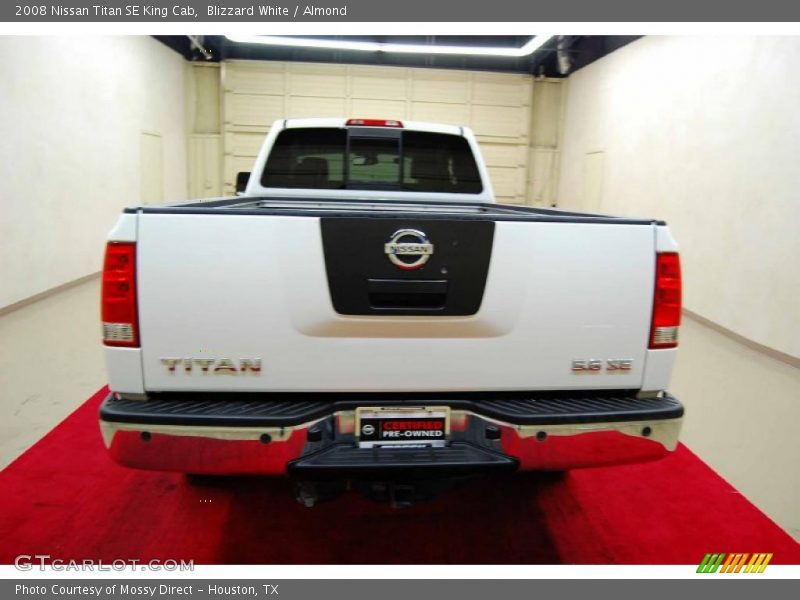 Blizzard White / Almond 2008 Nissan Titan SE King Cab