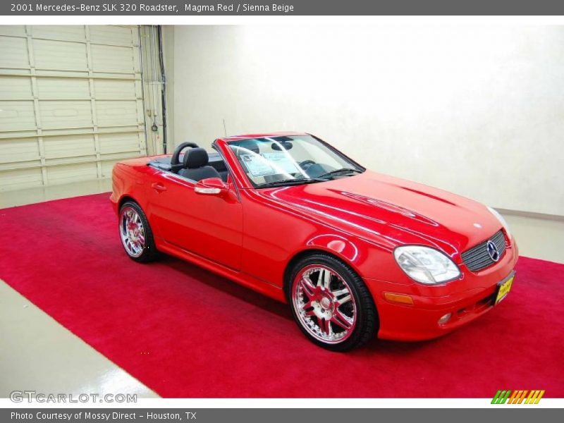 Magma Red / Sienna Beige 2001 Mercedes-Benz SLK 320 Roadster