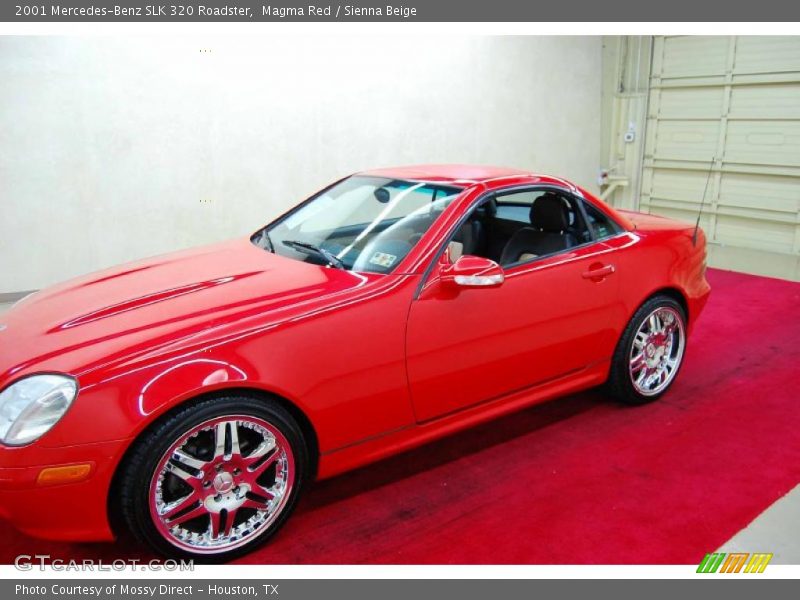 Magma Red / Sienna Beige 2001 Mercedes-Benz SLK 320 Roadster