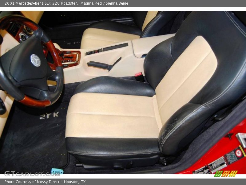 Magma Red / Sienna Beige 2001 Mercedes-Benz SLK 320 Roadster