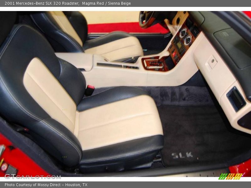 Magma Red / Sienna Beige 2001 Mercedes-Benz SLK 320 Roadster