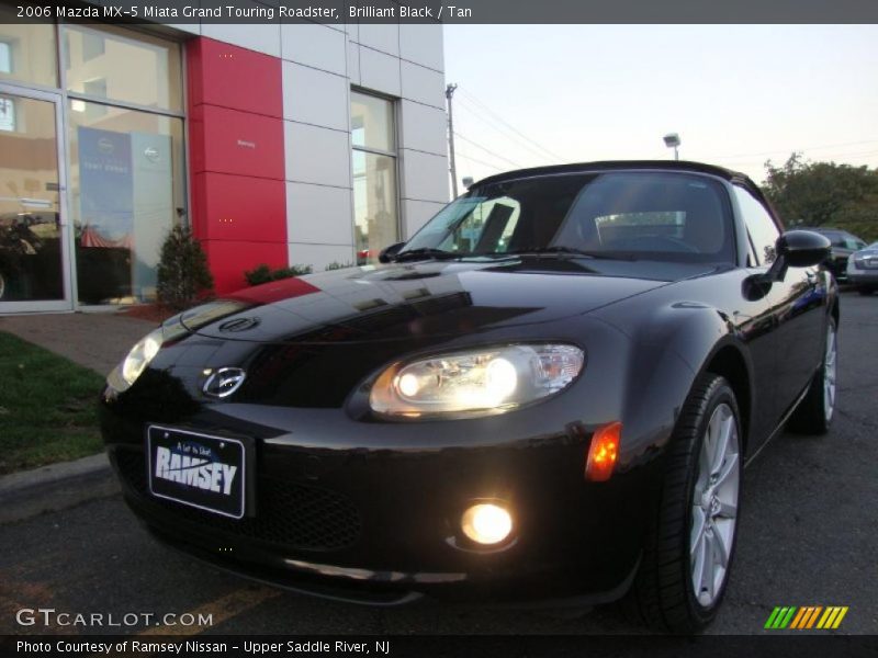 Brilliant Black / Tan 2006 Mazda MX-5 Miata Grand Touring Roadster