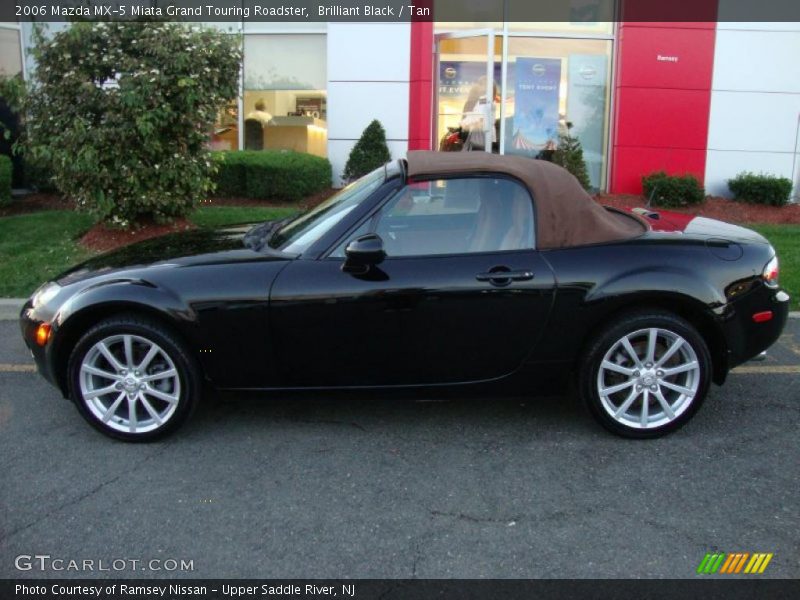 Brilliant Black / Tan 2006 Mazda MX-5 Miata Grand Touring Roadster