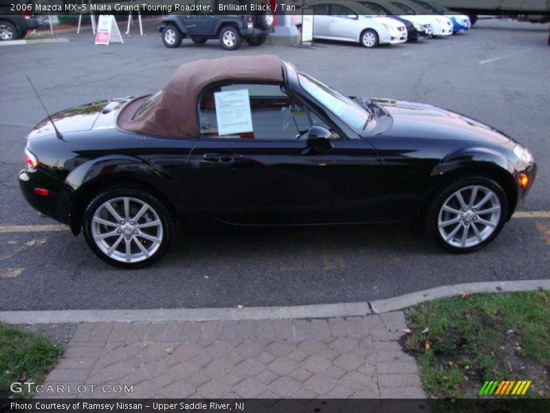 Brilliant Black / Tan 2006 Mazda MX-5 Miata Grand Touring Roadster