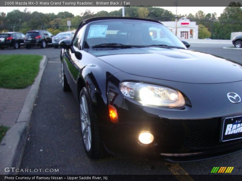 Brilliant Black / Tan 2006 Mazda MX-5 Miata Grand Touring Roadster