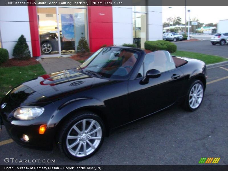 Brilliant Black / Tan 2006 Mazda MX-5 Miata Grand Touring Roadster