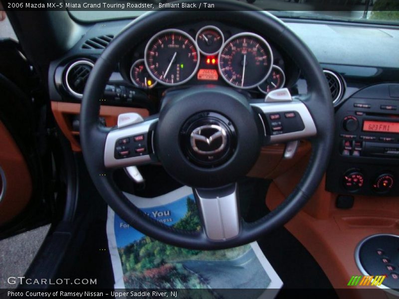 Brilliant Black / Tan 2006 Mazda MX-5 Miata Grand Touring Roadster