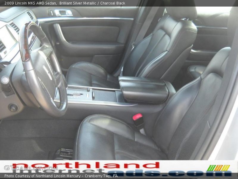 Brilliant Silver Metallic / Charcoal Black 2009 Lincoln MKS AWD Sedan