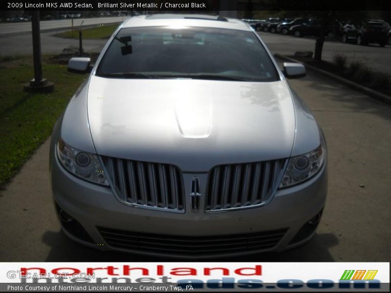 Brilliant Silver Metallic / Charcoal Black 2009 Lincoln MKS AWD Sedan