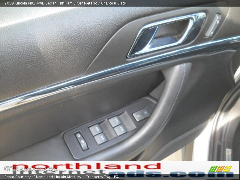 Brilliant Silver Metallic / Charcoal Black 2009 Lincoln MKS AWD Sedan
