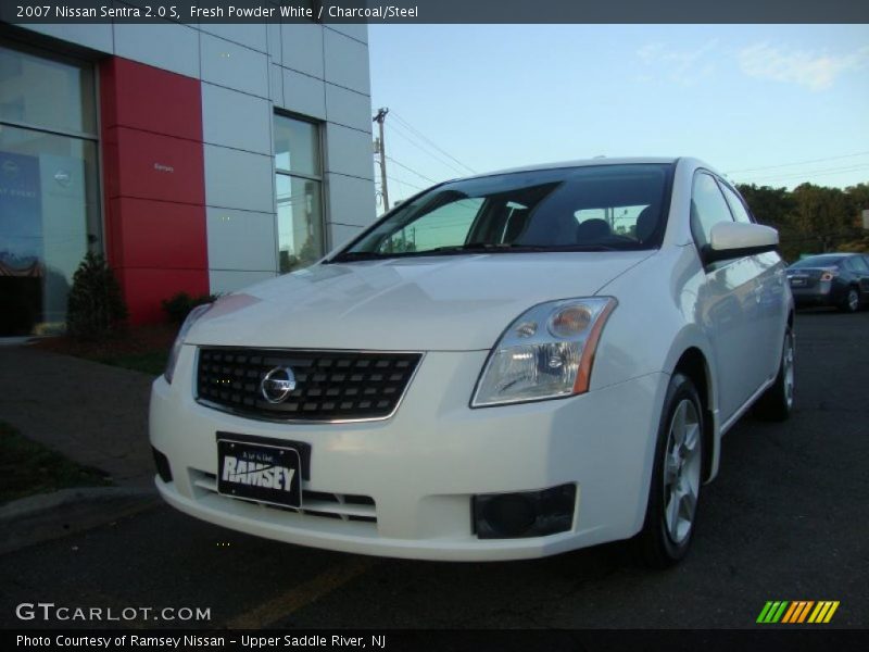 Fresh Powder White / Charcoal/Steel 2007 Nissan Sentra 2.0 S