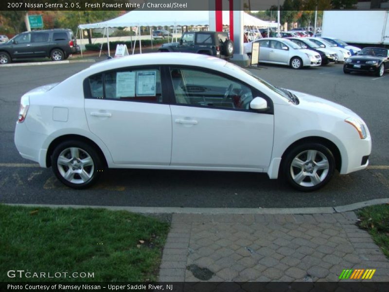 Fresh Powder White / Charcoal/Steel 2007 Nissan Sentra 2.0 S