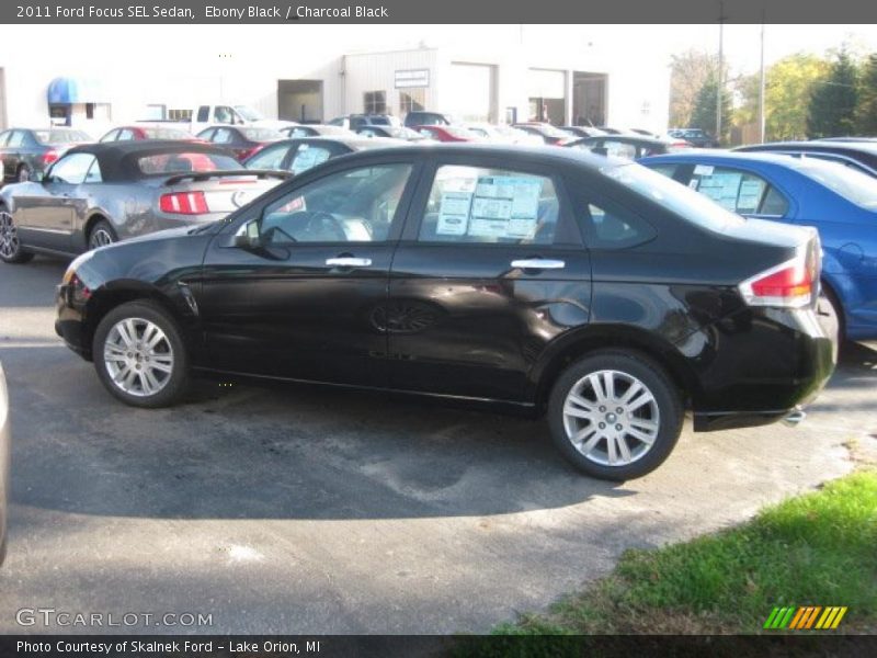 Ebony Black / Charcoal Black 2011 Ford Focus SEL Sedan