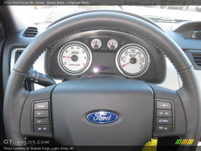 Ebony Black / Charcoal Black 2011 Ford Focus SEL Sedan