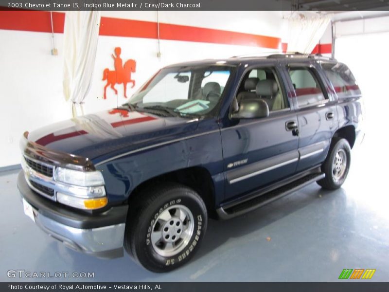 Indigo Blue Metallic / Gray/Dark Charcoal 2003 Chevrolet Tahoe LS