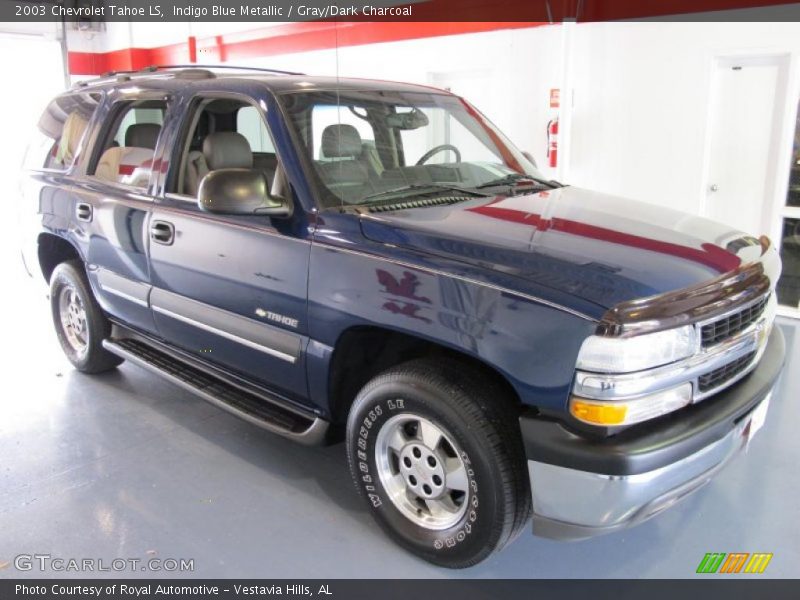 Indigo Blue Metallic / Gray/Dark Charcoal 2003 Chevrolet Tahoe LS