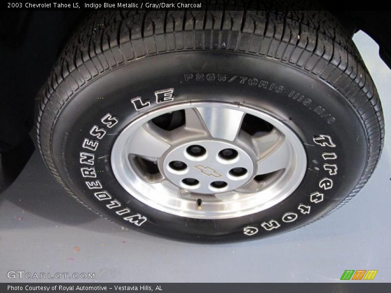 Indigo Blue Metallic / Gray/Dark Charcoal 2003 Chevrolet Tahoe LS