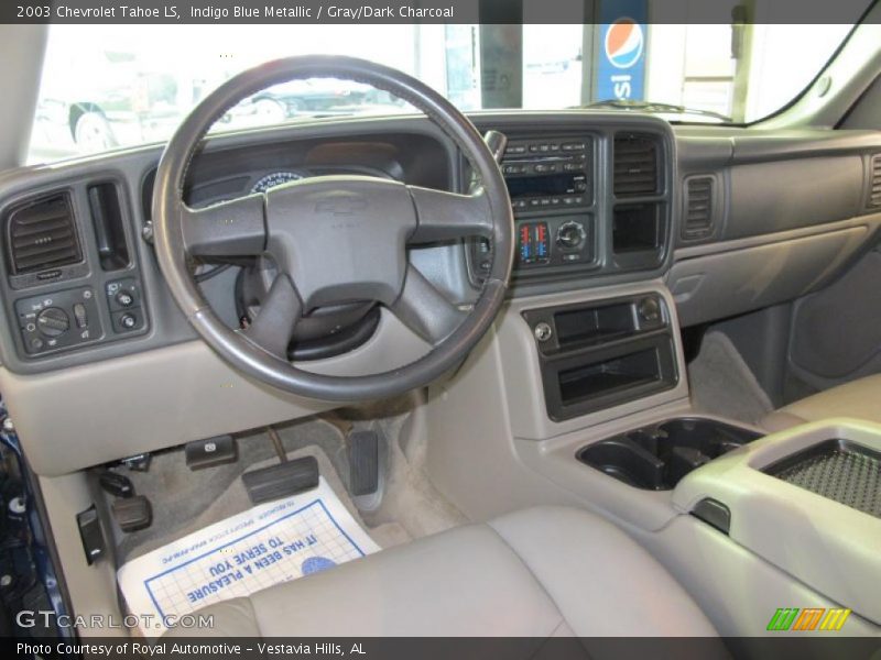 Indigo Blue Metallic / Gray/Dark Charcoal 2003 Chevrolet Tahoe LS