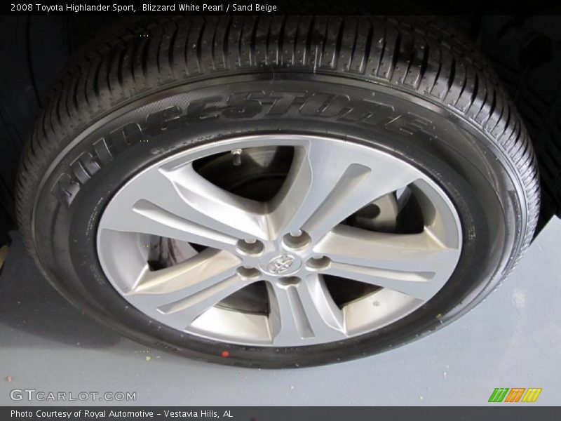 Blizzard White Pearl / Sand Beige 2008 Toyota Highlander Sport