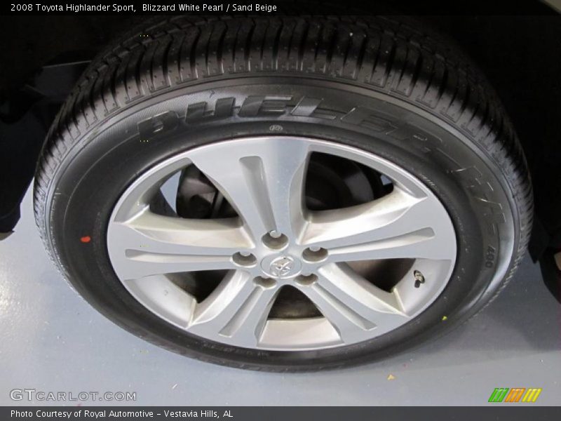 Blizzard White Pearl / Sand Beige 2008 Toyota Highlander Sport