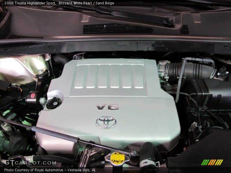 Blizzard White Pearl / Sand Beige 2008 Toyota Highlander Sport