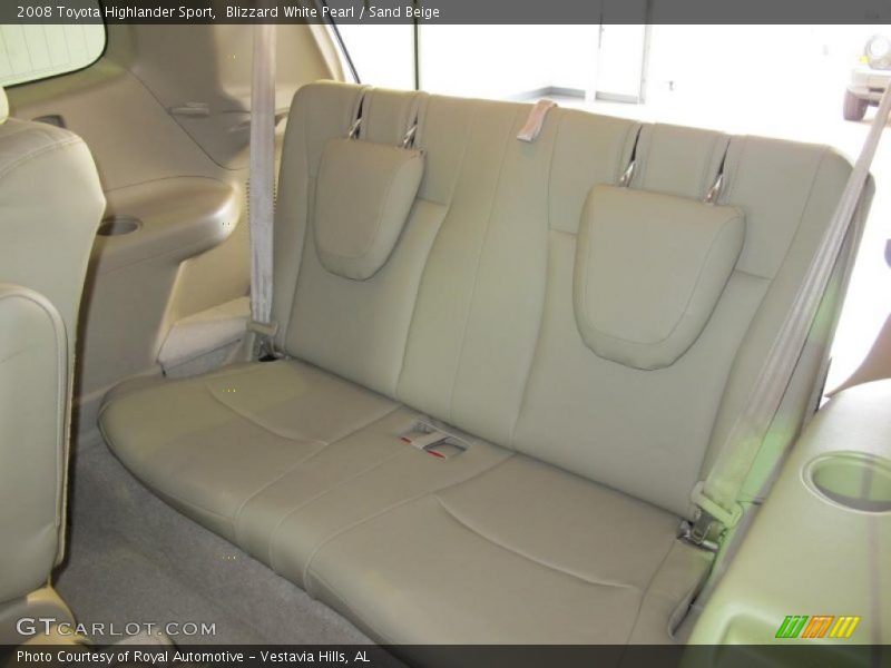 Blizzard White Pearl / Sand Beige 2008 Toyota Highlander Sport