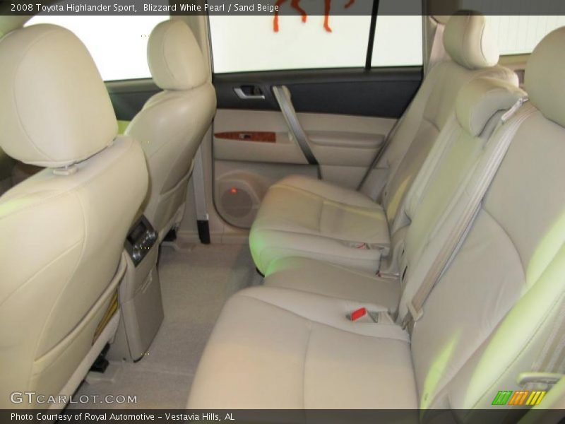 Blizzard White Pearl / Sand Beige 2008 Toyota Highlander Sport
