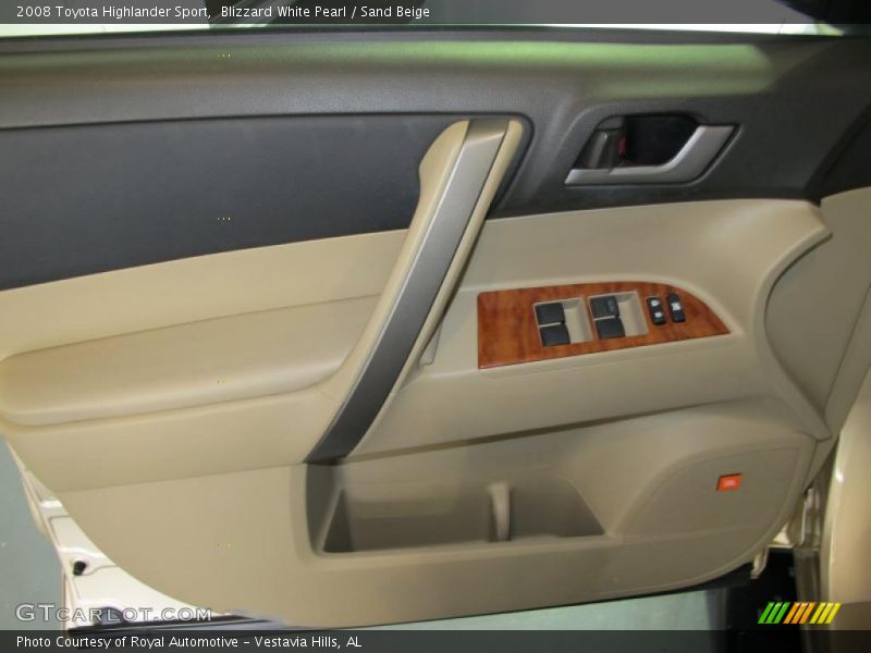 Blizzard White Pearl / Sand Beige 2008 Toyota Highlander Sport