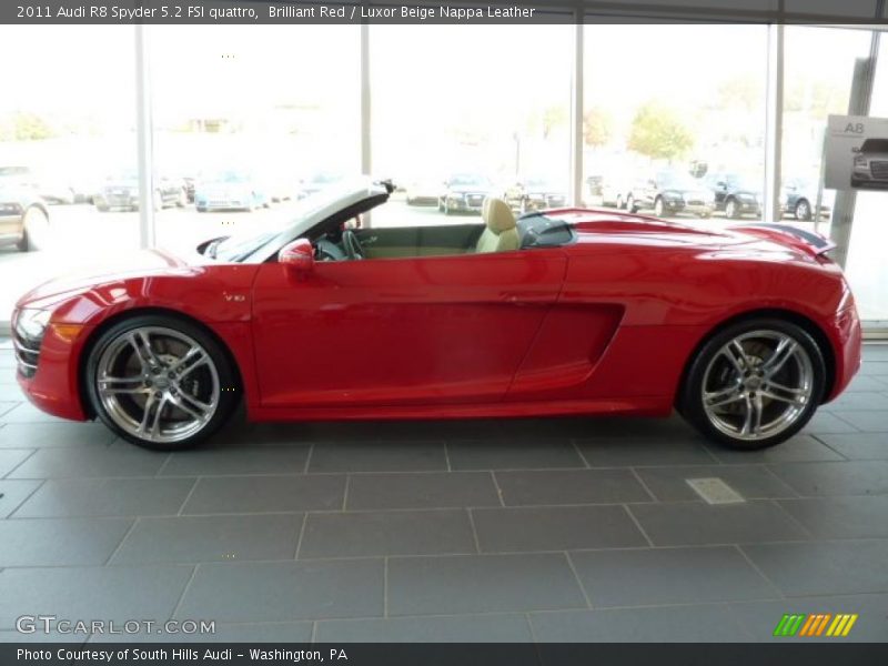  2011 R8 Spyder 5.2 FSI quattro Brilliant Red