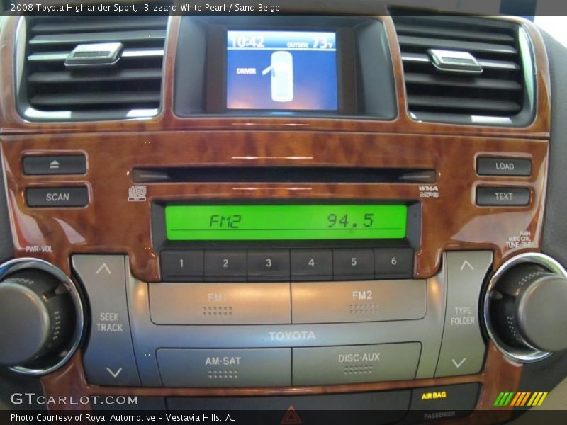 Blizzard White Pearl / Sand Beige 2008 Toyota Highlander Sport