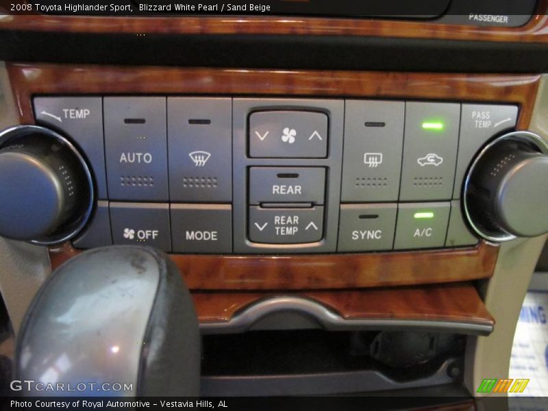 Blizzard White Pearl / Sand Beige 2008 Toyota Highlander Sport