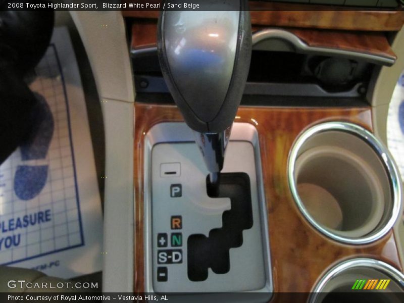Blizzard White Pearl / Sand Beige 2008 Toyota Highlander Sport