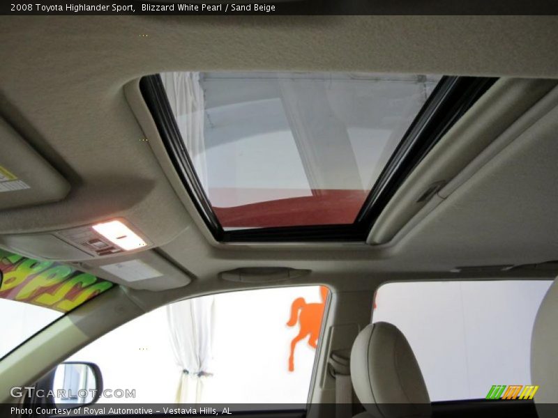 Blizzard White Pearl / Sand Beige 2008 Toyota Highlander Sport