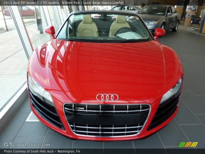 Brilliant Red / Luxor Beige Nappa Leather 2011 Audi R8 Spyder 5.2 FSI quattro