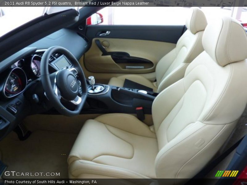  2011 R8 Spyder 5.2 FSI quattro Luxor Beige Nappa Leather Interior