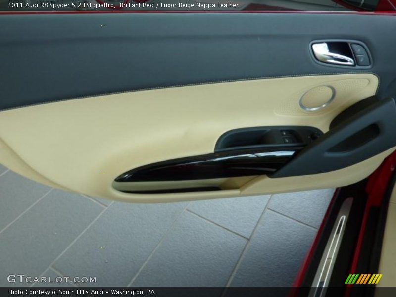 Brilliant Red / Luxor Beige Nappa Leather 2011 Audi R8 Spyder 5.2 FSI quattro