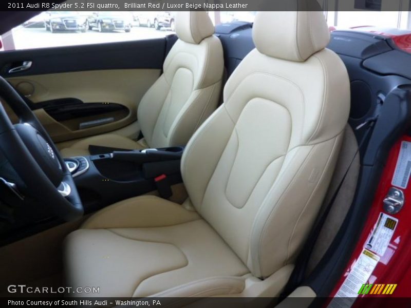  2011 R8 Spyder 5.2 FSI quattro Luxor Beige Nappa Leather Interior