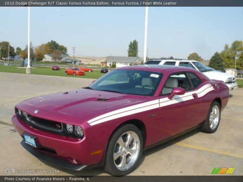 Furious Fuchsia / Pearl White Leather 2010 Dodge Challenger R/T Classic Furious Fuchsia Edition
