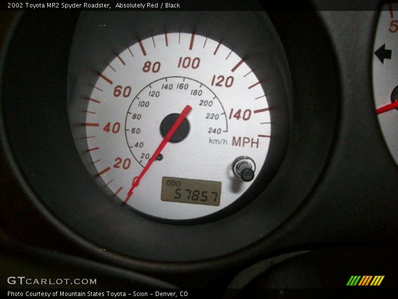 Absolutely Red / Black 2002 Toyota MR2 Spyder Roadster