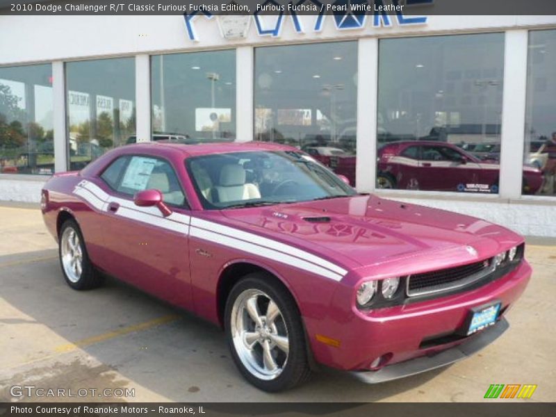 Furious Fuchsia / Pearl White Leather 2010 Dodge Challenger R/T Classic Furious Fuchsia Edition