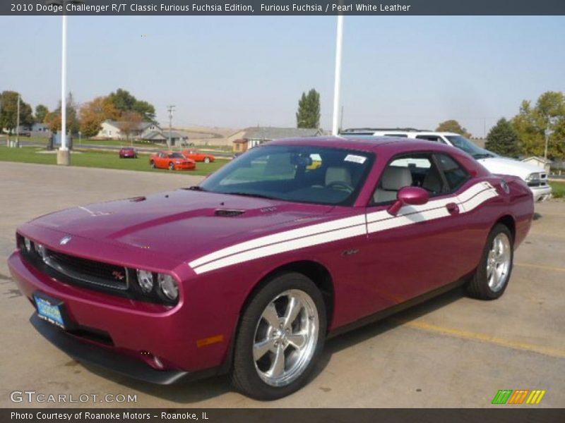 Furious Fuchsia / Pearl White Leather 2010 Dodge Challenger R/T Classic Furious Fuchsia Edition
