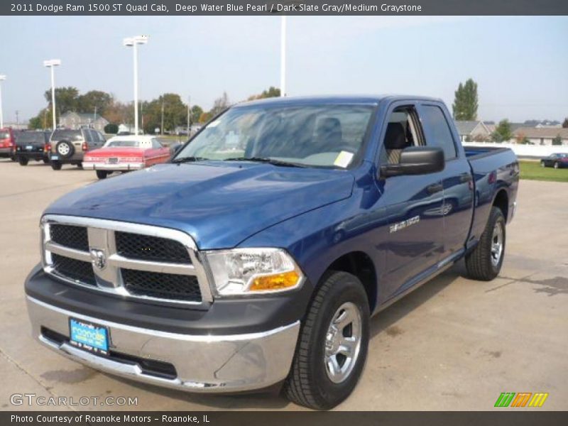 Deep Water Blue Pearl / Dark Slate Gray/Medium Graystone 2011 Dodge Ram 1500 ST Quad Cab