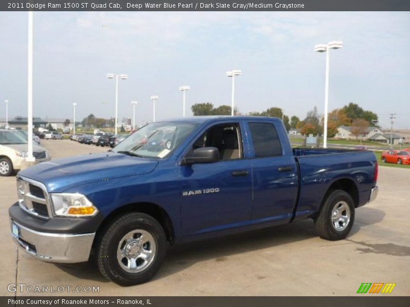 Deep Water Blue Pearl / Dark Slate Gray/Medium Graystone 2011 Dodge Ram 1500 ST Quad Cab