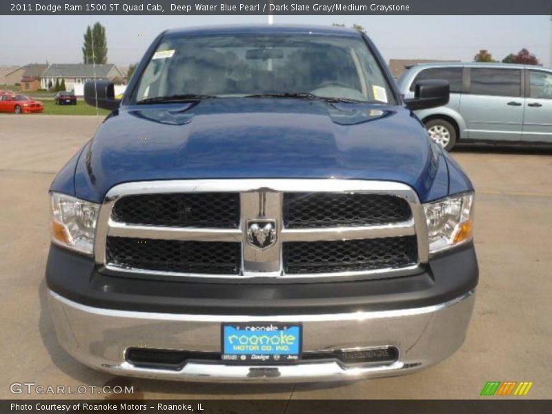 Deep Water Blue Pearl / Dark Slate Gray/Medium Graystone 2011 Dodge Ram 1500 ST Quad Cab